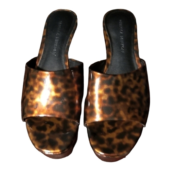Rebecca Minkoff Animal Print Patent Leather Mules - Picture 3 of 4